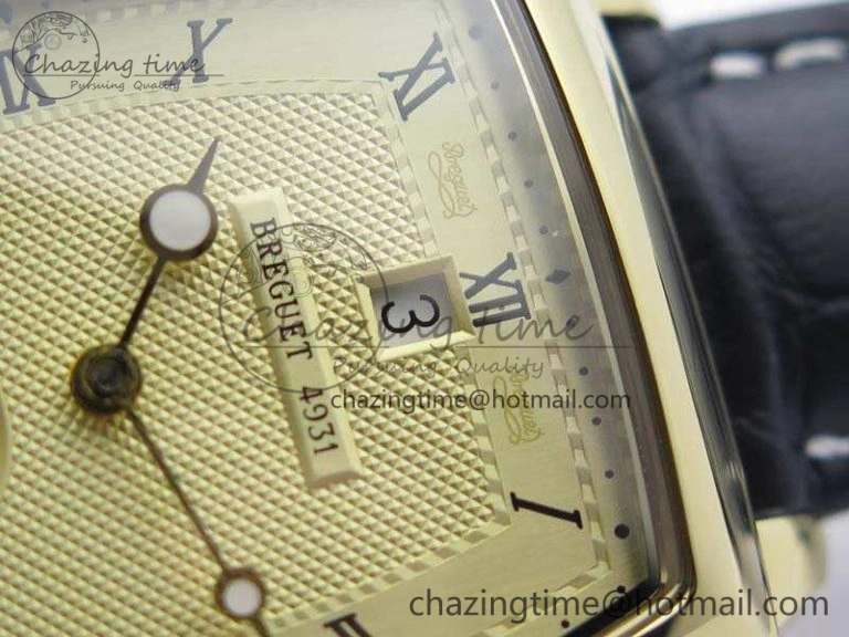 Heritage @12 Date YG SWF Best Edition Yellow Gold Dial On Leather Strap A2824
