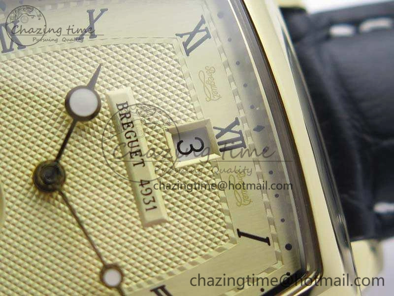 Heritage @12 Date YG SWF Best Edition Yellow Gold Dial On Leather Strap A2824