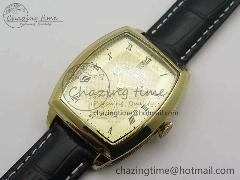 Heritage @12 Date YG SWF Best Edition Yellow Gold Dial On Leather Strap A2824
