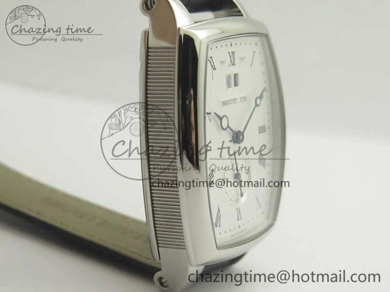 Heritage @12 big date SS HGF White Dial Black Roman Markers on Black Leather Strap A23J