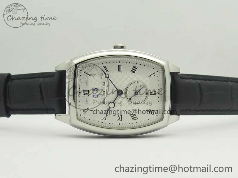 Heritage @12 big date SS HGF White Dial Black Roman Markers on Black Leather Strap A23J