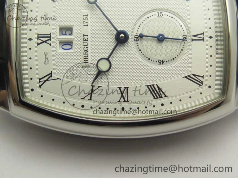 Heritage @12 big date SS HGF White Dial Black Roman Markers on Black Leather Strap A23J