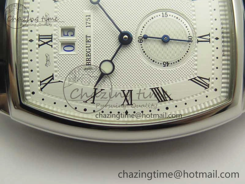 Heritage @12 big date SS HGF White Dial Black Roman Markers on Black Leather Strap A23J