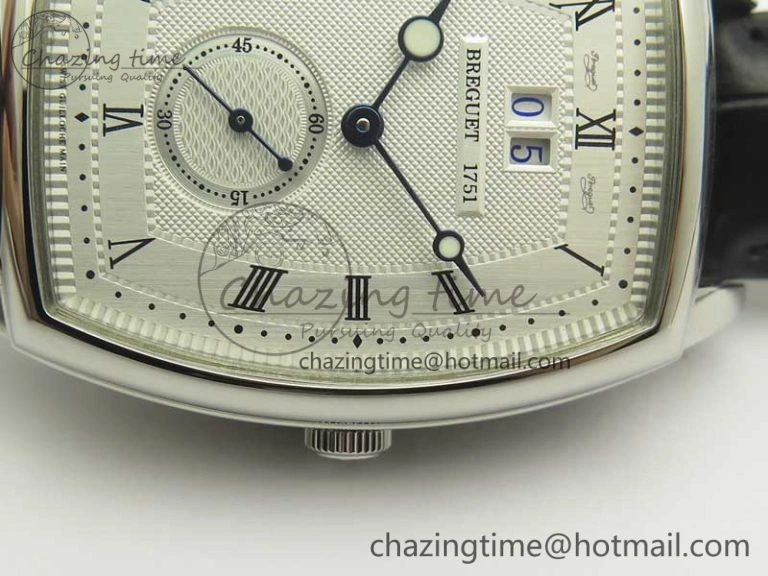 Heritage @12 big date SS HGF White Dial Black Roman Markers on Black Leather Strap A23J