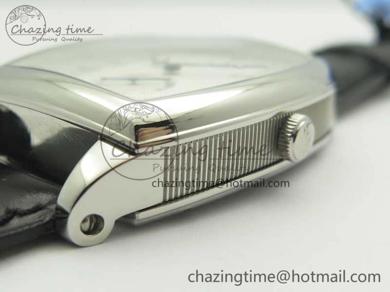Heritage @12 big date SS HGF White Dial Black Roman Markers on Black Leather Strap A23J