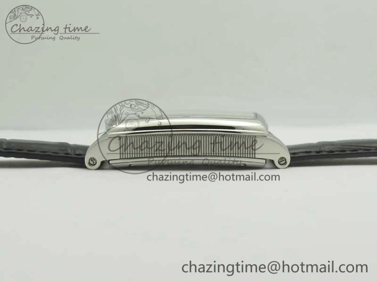 Heritage @12 big date SS HGF White Dial Black Roman Markers on Black Leather Strap A23J