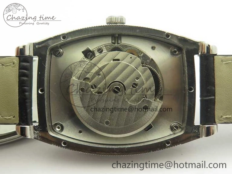 Heritage @12 big date SS HGF White Dial Black Roman Markers on Black Leather Strap A23J