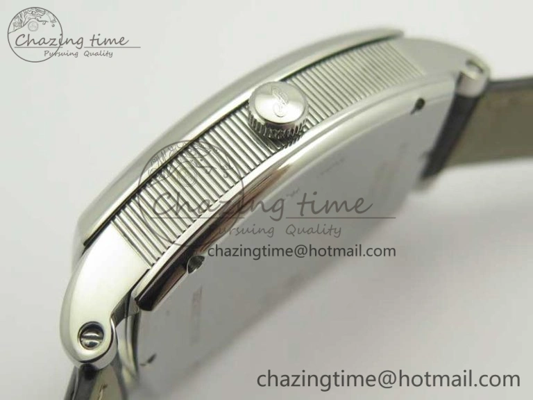 Heritage @12 big date SS HGF White Dial Blue Roman Markers on Black Leather Strap A23J