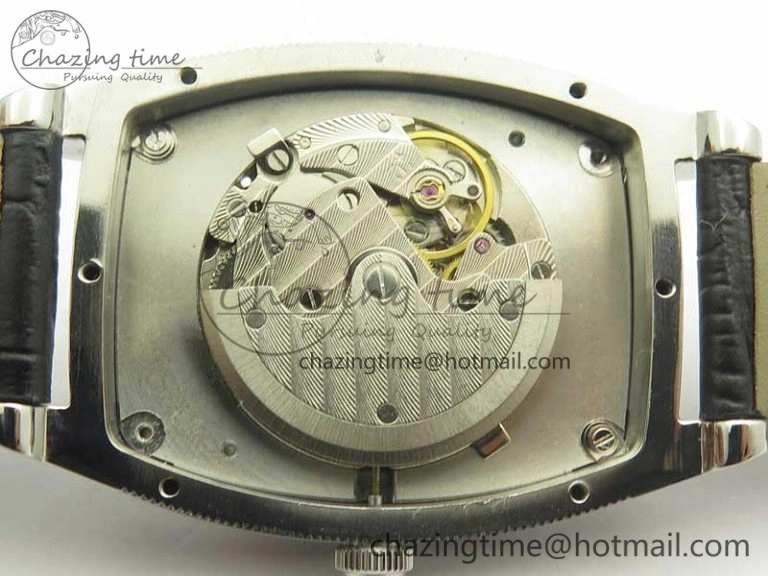Heritage @12 big date SS HGF White Dial Blue Roman Markers on Black Leather Strap A23J