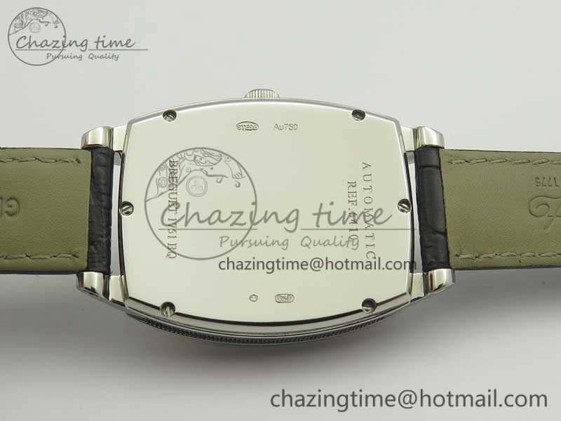 Heritage @12 big date SS HGF White Dial Blue Roman Markers on Black Leather Strap A23J