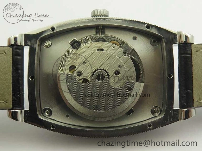 Heritage @12 big date SS HGF White Dial Blue Roman Markers on Black Leather Strap A23J