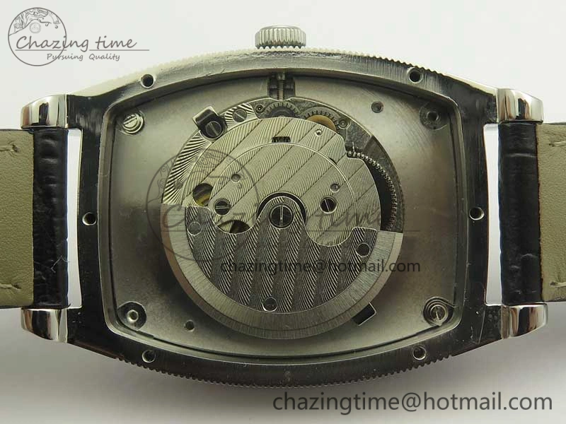Heritage @12 big date SS HGF White Dial Blue Roman Markers on Black Leather Strap A23J