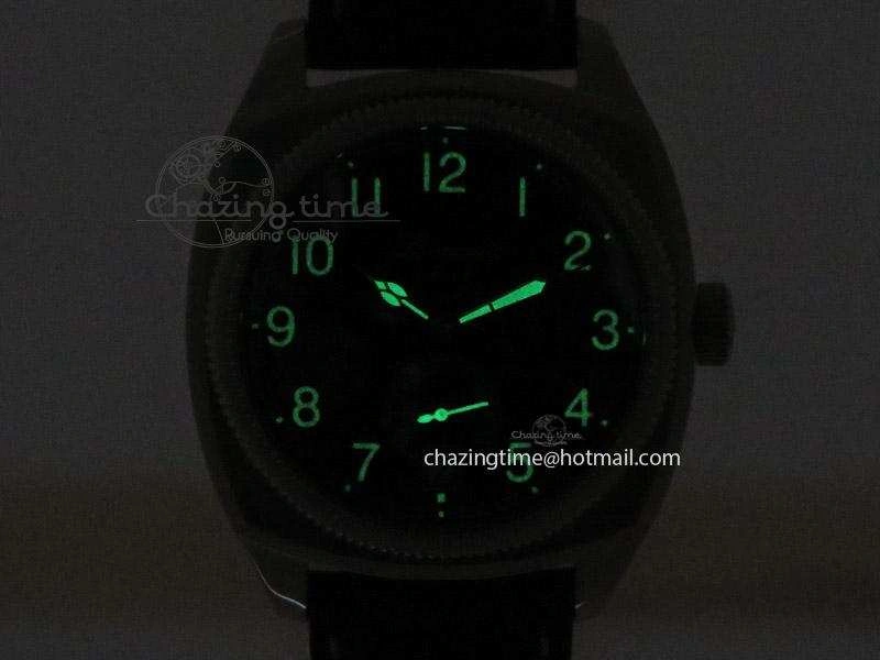 Heritage 1935 SS TF 1:1 Best Edition Black Dial On Brown Leather Strap A23J