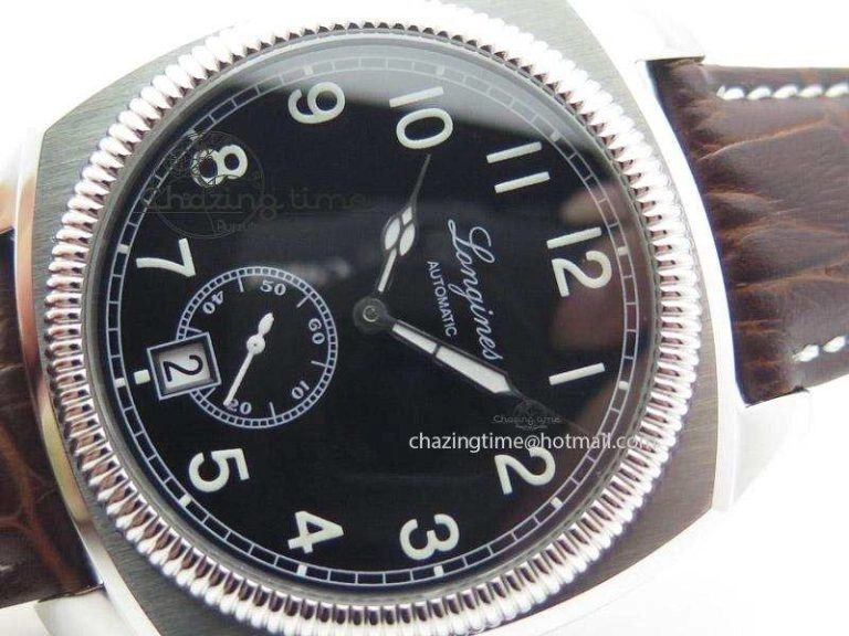 Heritage 1935 SS TF 1:1 Best Edition Black Dial On Brown Leather Strap A23J