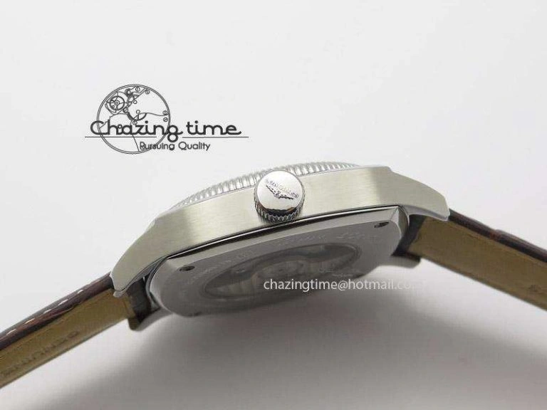Heritage 1935 SS TF 1:1 Best Edition Black Dial On Brown Leather Strap A23J