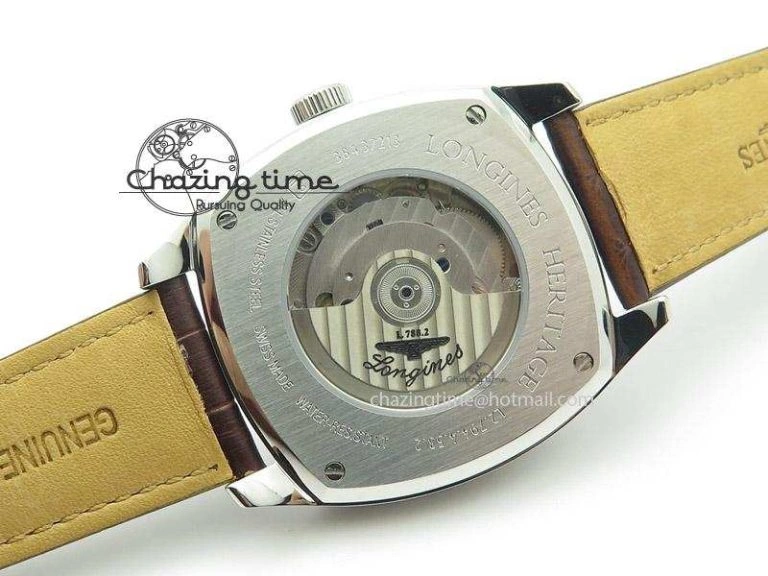 Heritage 1935 SS TF 1:1 Best Edition Black Dial On Brown Leather Strap A23J