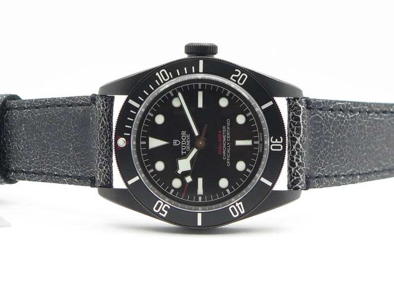 Heritage 2016 Black Bay Dark DLC ZF 1:1 Best Edition Black Bezel On Leather Strap A2824
