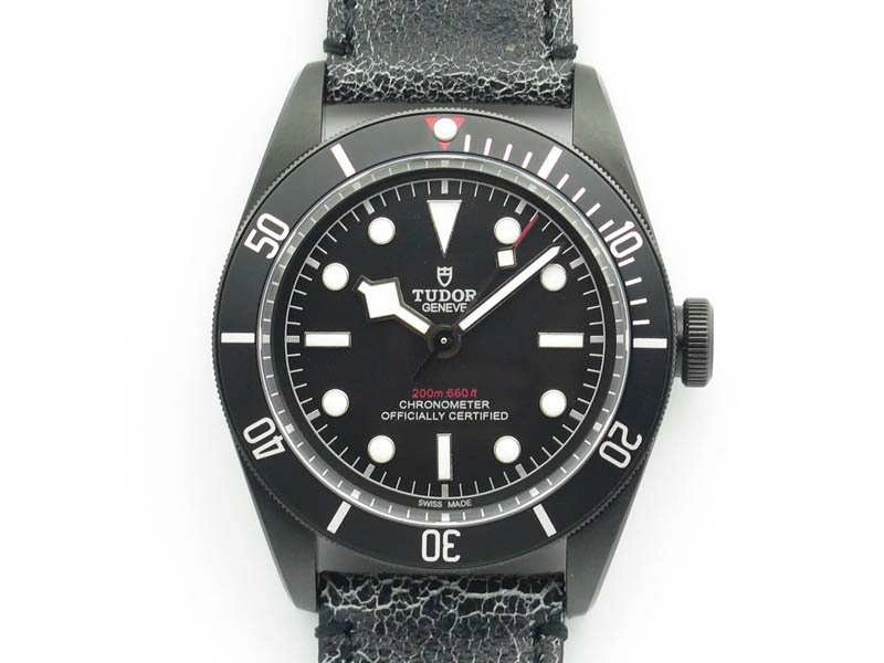 Heritage 2016 Black Bay Dark DLC ZF 1:1 Best Edition Black Bezel On Leather Strap A2824