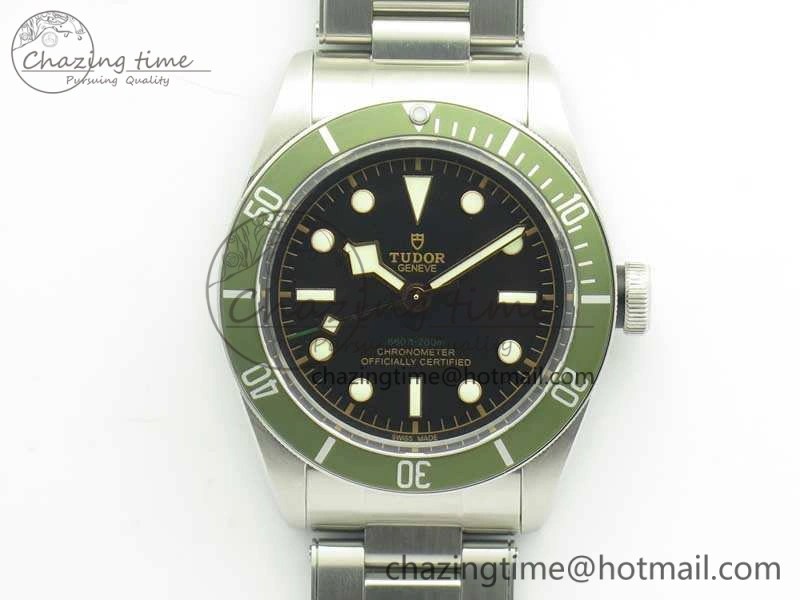 Heritage 2016 Black Bay Shield ZF 1:1 Best Edition Green Bezel On SS Bracelet A2824