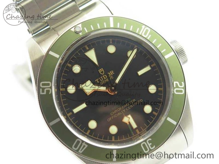 Heritage 2016 Black Bay Shield ZF 1:1 Best Edition Green Bezel On SS Bracelet A2824