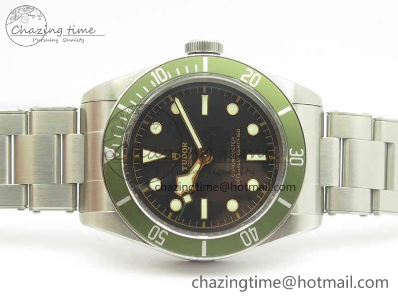Heritage 2016 Black Bay Shield ZF 1:1 Best Edition Green Bezel On SS Bracelet A2824