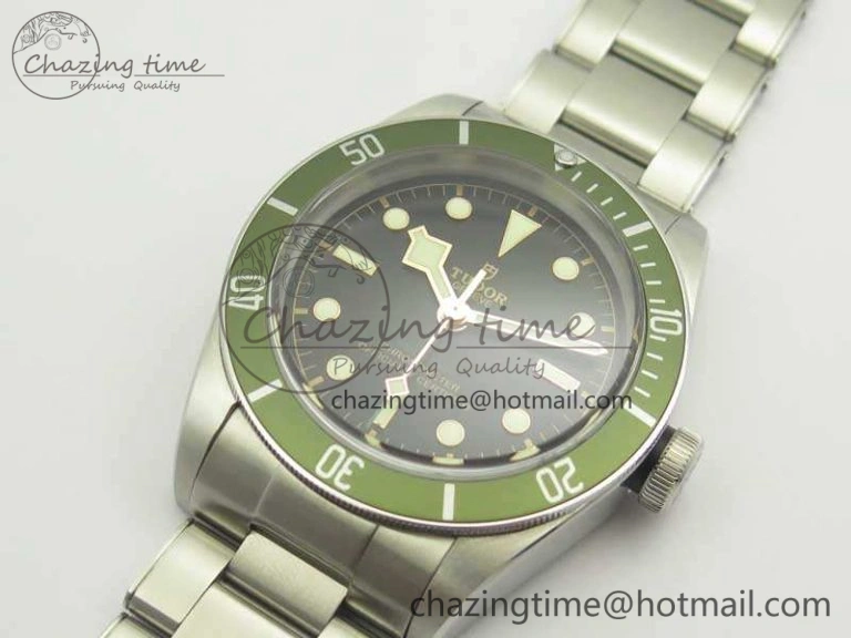 Heritage 2016 Black Bay Shield ZF 1:1 Best Edition Green Bezel On SS Bracelet A2824