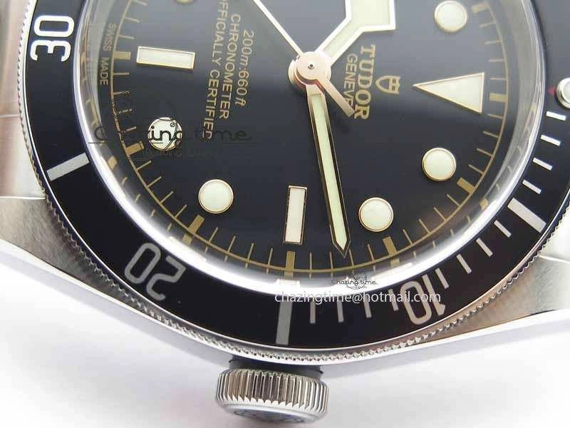 Heritage 2016 Black Bay Shield ZF 1:1 Best Edition On SS Bracelet A2824 (Black)
