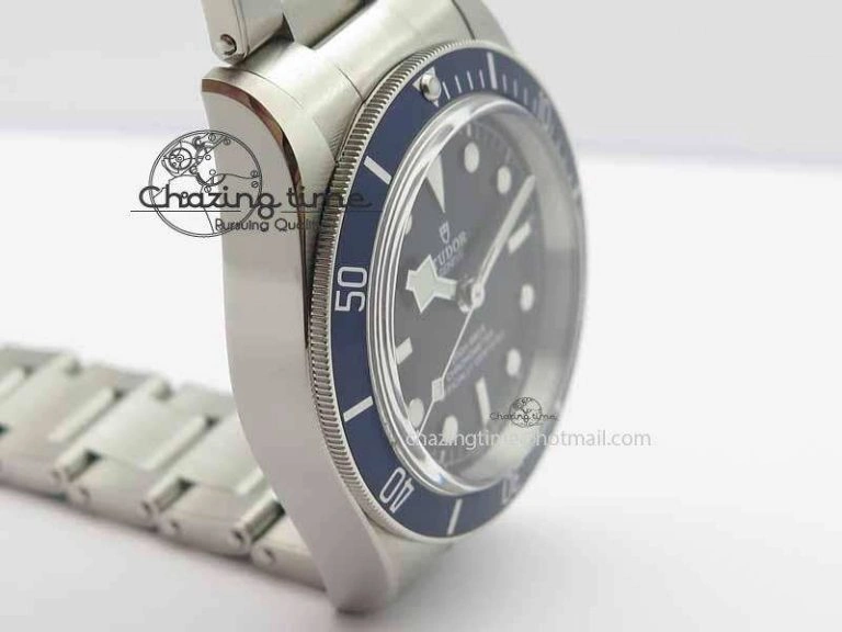 Heritage 2016 Black Bay Shield ZF 1:1 Best Edition On SS Bracelet A2824 (Blue) Free Blue Strap