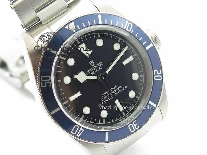 Heritage 2016 Black Bay Shield ZF 1:1 Best Edition On SS Bracelet A2824 (Blue) Free Blue Strap