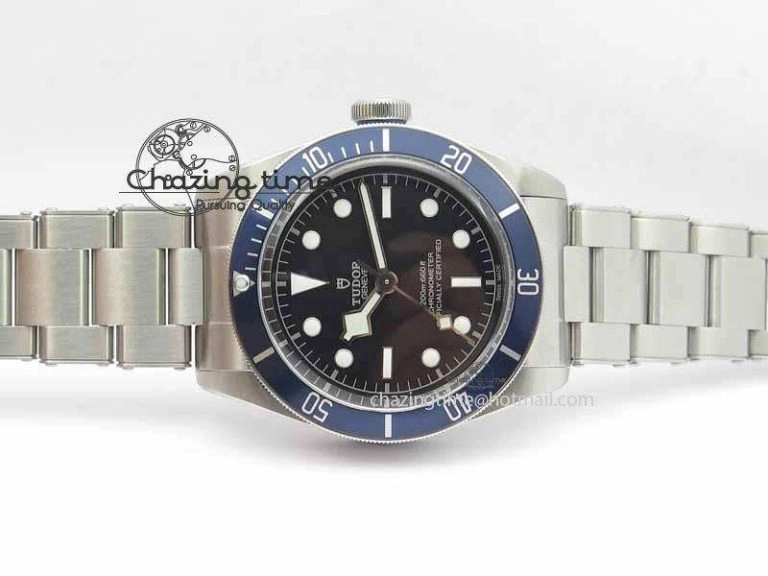 Heritage 2016 Black Bay Shield ZF 1:1 Best Edition On SS Bracelet A2824 (Blue) Free Blue Strap