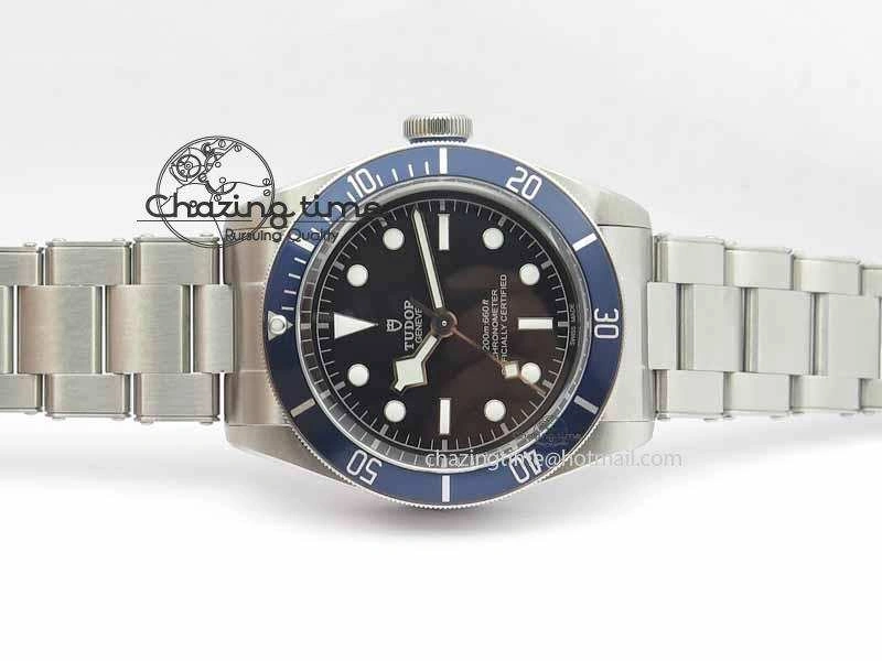 Heritage 2016 Black Bay Shield ZF 1:1 Best Edition On SS Bracelet A2824 (Blue) Free Blue Strap