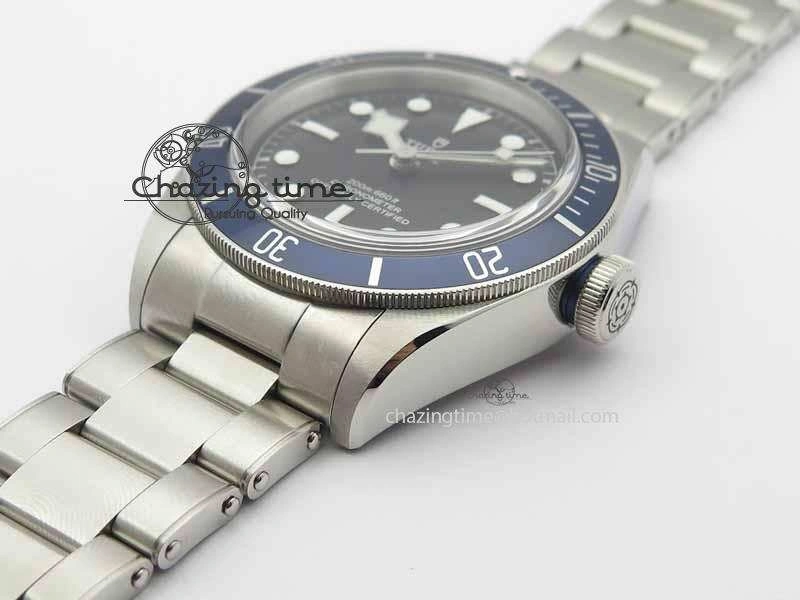 Heritage 2016 Black Bay Shield ZF 1:1 Best Edition On SS Bracelet A2824 (Blue) Free Blue Strap