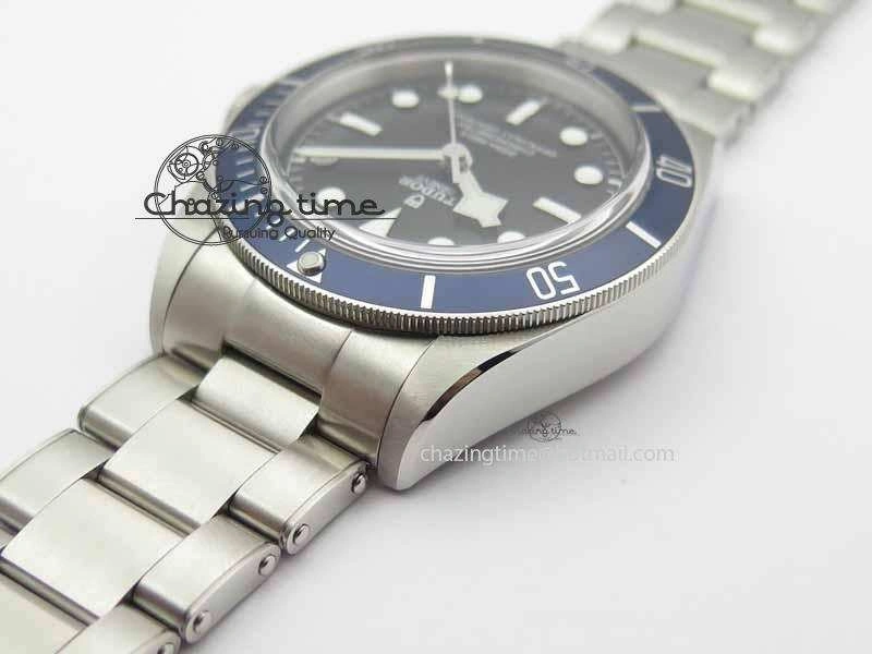 Heritage 2016 Black Bay Shield ZF 1:1 Best Edition On SS Bracelet A2824 (Blue) Free Blue Strap