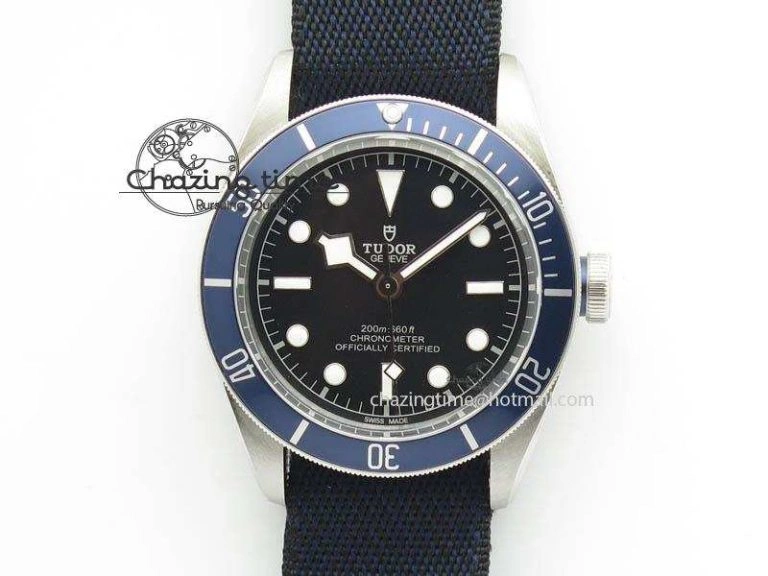 Heritage 2016 Black Bay Shield ZF 1:1 Best Edition On SS Bracelet A2824 (Blue) Free Blue Strap