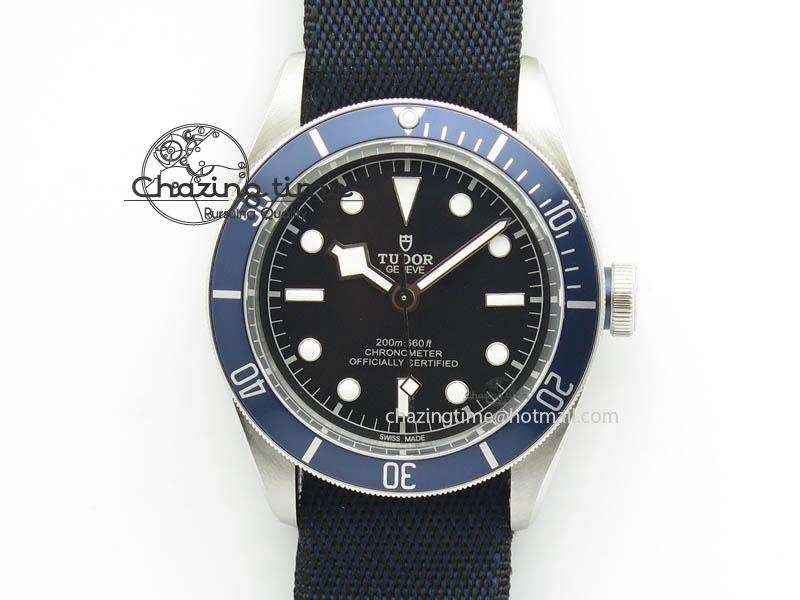 Heritage 2016 Black Bay Shield ZF 1:1 Best Edition On SS Bracelet A2824 (Blue) Free Blue Strap