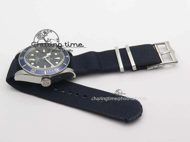 Heritage 2016 Black Bay Shield ZF 1:1 Best Edition On SS Bracelet A2824 (Blue) Free Blue Strap