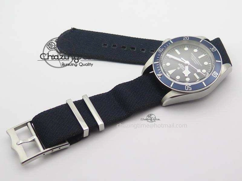 Heritage 2016 Black Bay Shield ZF 1:1 Best Edition On SS Bracelet A2824 (Blue) Free Blue Strap