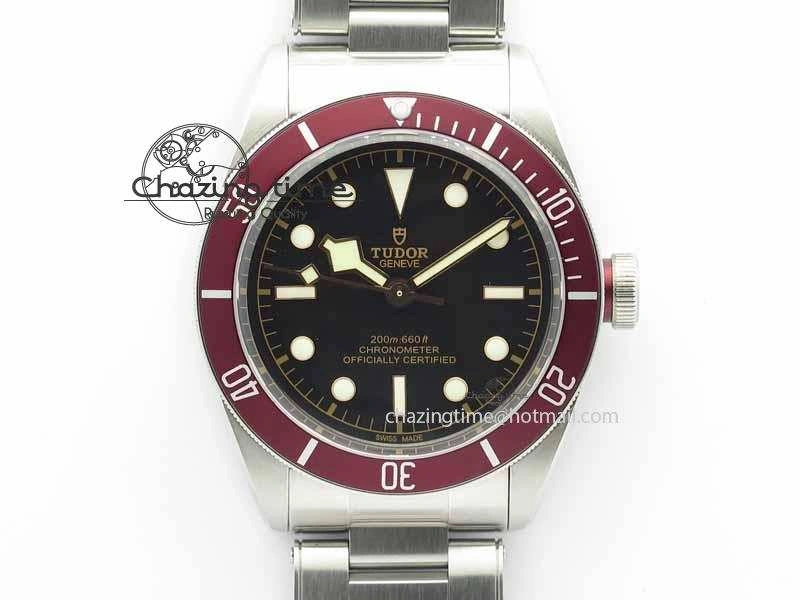 Heritage 2016 Black Bay Shield ZF 1:1 Best Edition On SS Bracelet A2824 (Red) Free Red Strap