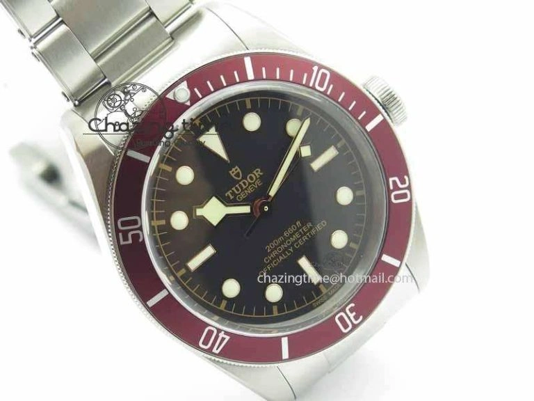 Heritage 2016 Black Bay Shield ZF 1:1 Best Edition On SS Bracelet A2824 (Red) Free Red Strap