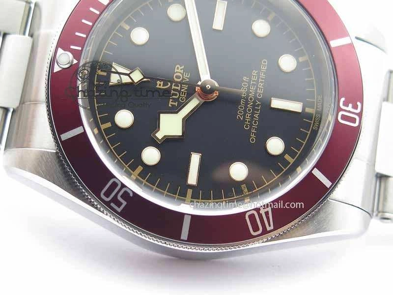 Heritage 2016 Black Bay Shield ZF 1:1 Best Edition On SS Bracelet A2824 (Red) Free Red Strap