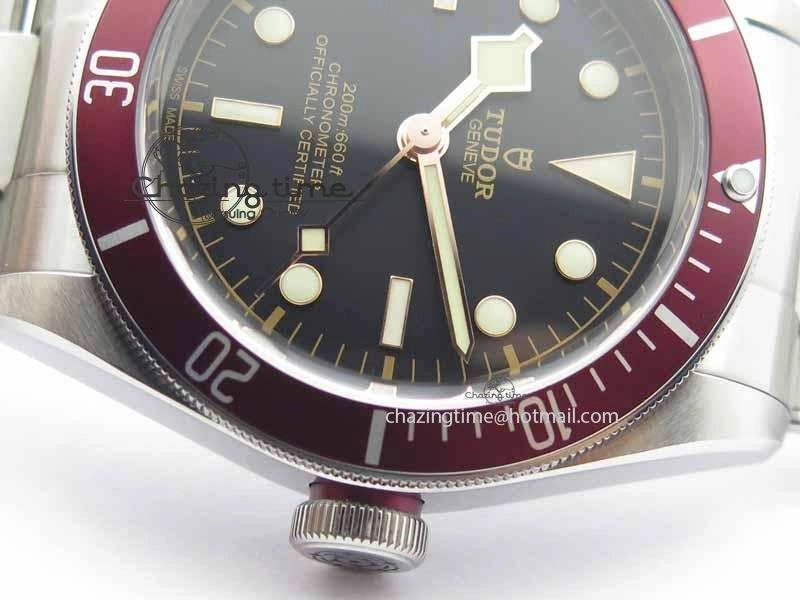 Heritage 2016 Black Bay Shield ZF 1:1 Best Edition On SS Bracelet A2824 (Red) Free Red Strap