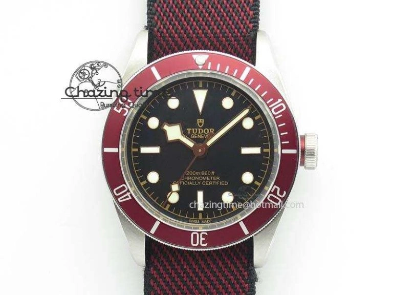 Heritage 2016 Black Bay Shield ZF 1:1 Best Edition On SS Bracelet A2824 (Red) Free Red Strap