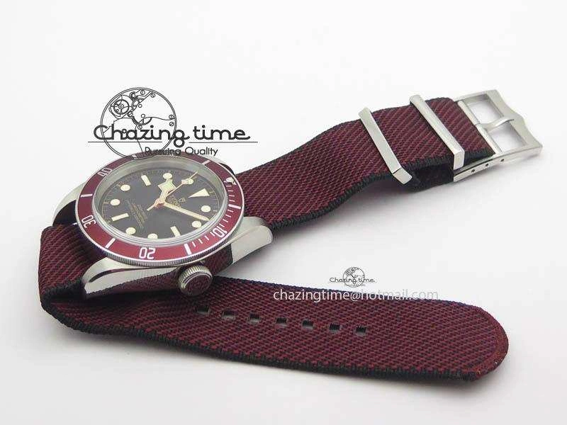Heritage 2016 Black Bay Shield ZF 1:1 Best Edition On SS Bracelet A2824 (Red) Free Red Strap