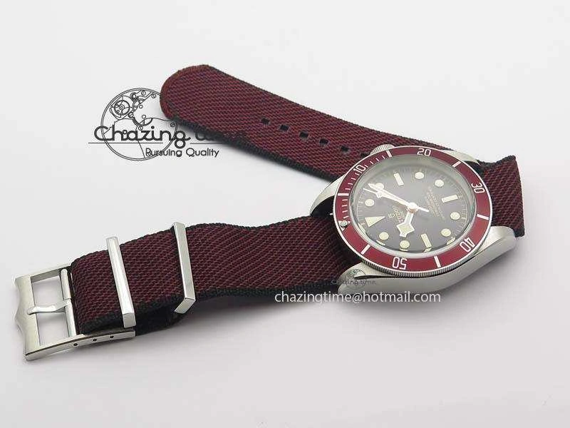 Heritage 2016 Black Bay Shield ZF 1:1 Best Edition On SS Bracelet A2824 (Red) Free Red Strap