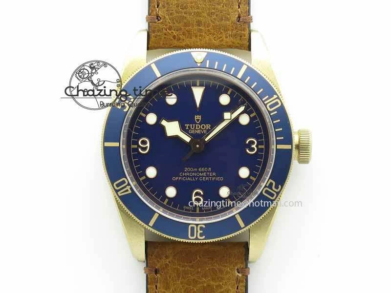Heritage Black Bay Bronze 2017 Bucherer ZF 1:1 Best Edition On Aged Brown Leather Strap A2824