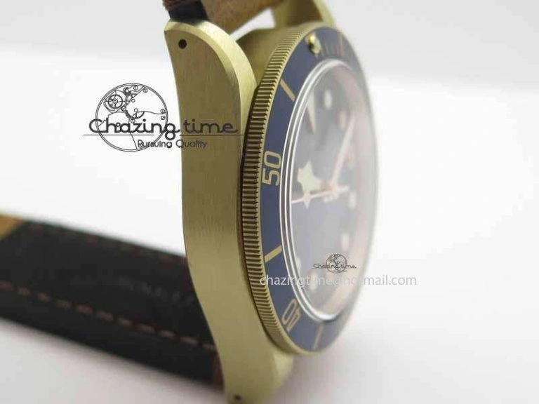 Heritage Black Bay Bronze 2017 Bucherer ZF 1:1 Best Edition On Aged Brown Leather Strap A2824