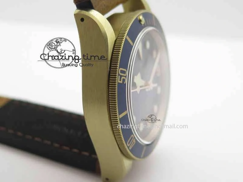 Heritage Black Bay Bronze 2017 Bucherer ZF 1:1 Best Edition On Aged Brown Leather Strap A2824