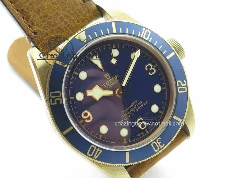 Heritage Black Bay Bronze 2017 Bucherer ZF 1:1 Best Edition On Aged Brown Leather Strap A2824