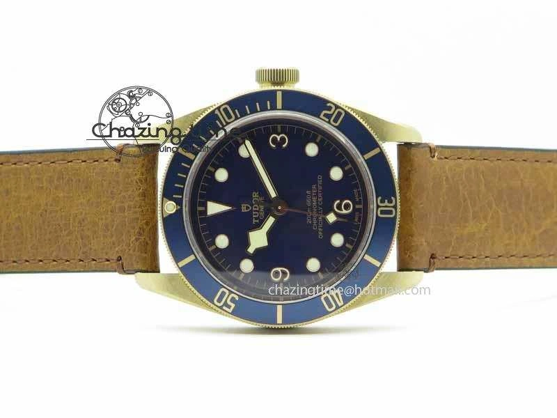 Heritage Black Bay Bronze 2017 Bucherer ZF 1:1 Best Edition On Aged Brown Leather Strap A2824
