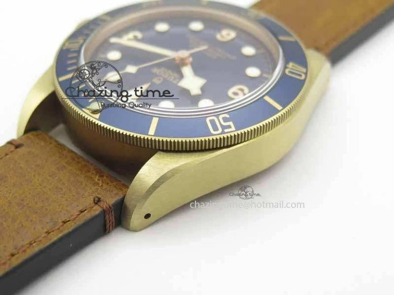 Heritage Black Bay Bronze 2017 Bucherer ZF 1:1 Best Edition On Aged Brown Leather Strap A2824